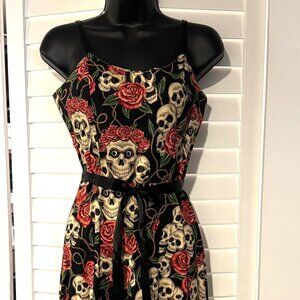 Paper Doll Productions skull & roses rockabilly dress